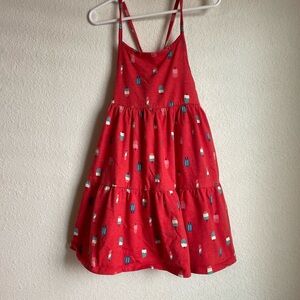 Cat & Jack Red Dress with Popsicle Pattern size 5T
